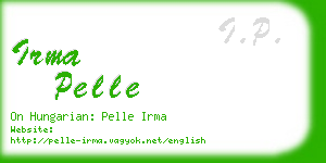 irma pelle business card